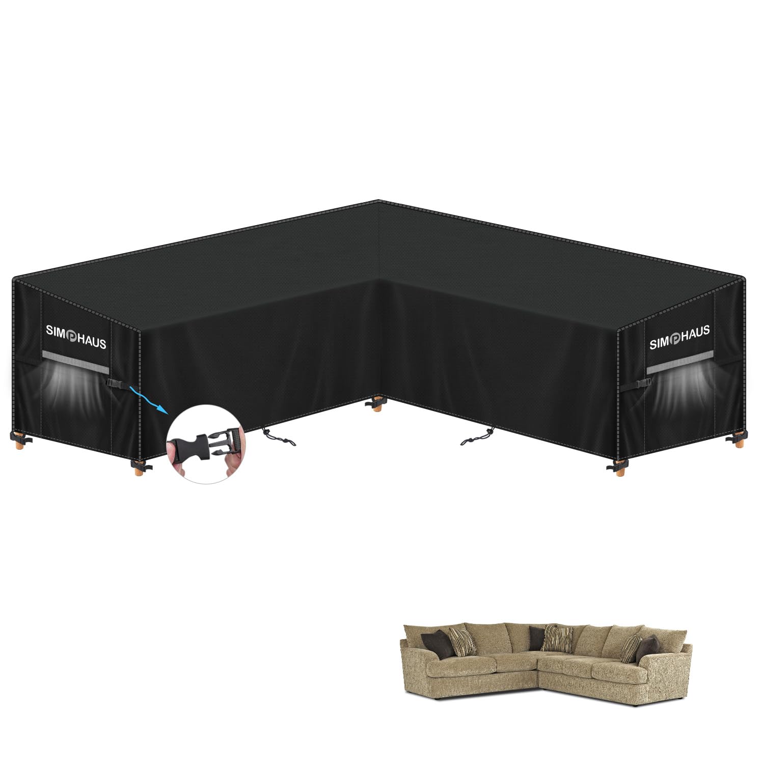 Simphaus Copertura Angolare Divano Esterno 420D