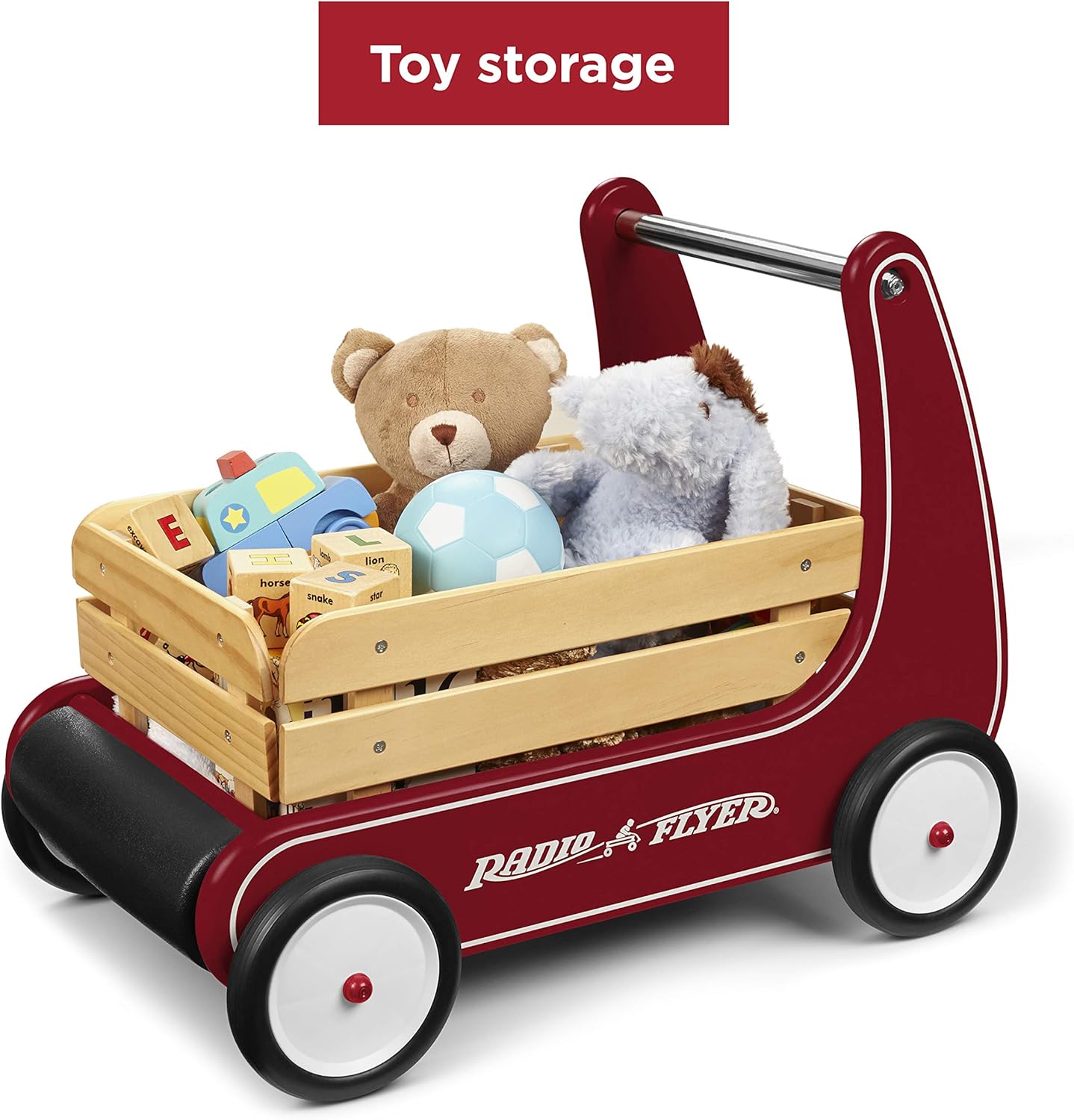 Radio Flyer Toy Walker Wagon, Red - immagine 2