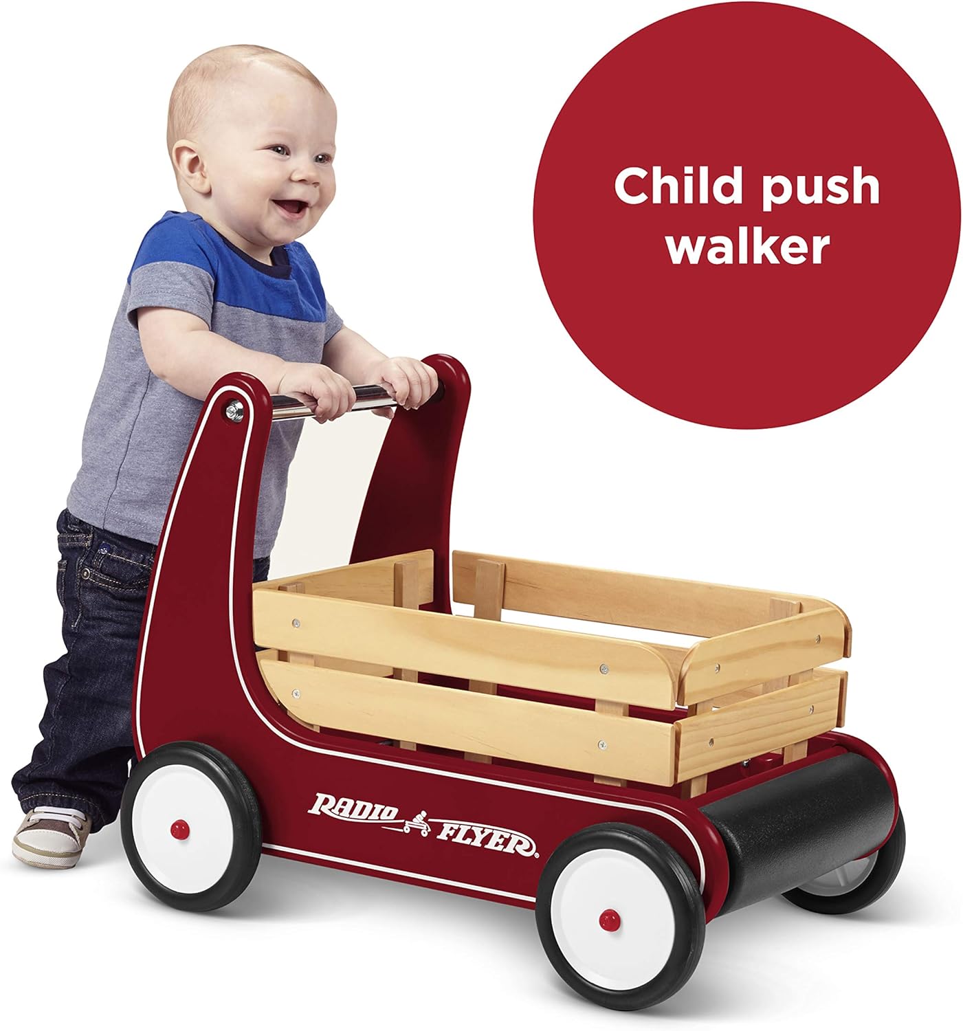 Radio Flyer Toy Walker Wagon, Red - immagine 3