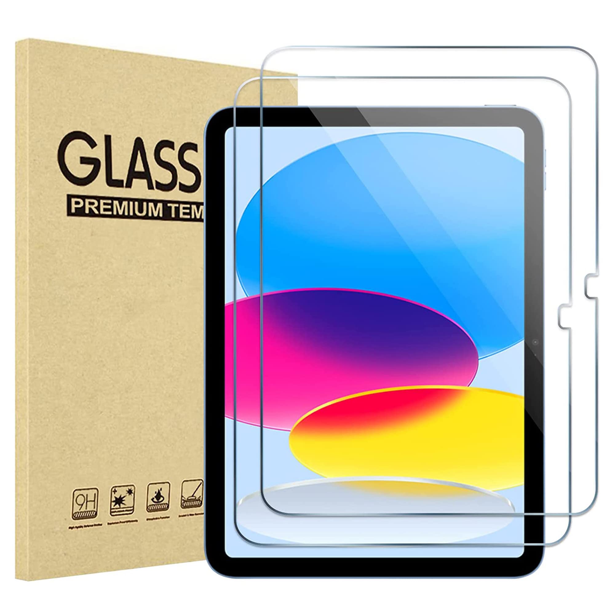 Xzc Pellicola Protettiva Vetro Temperato HD per iPad 10.9" (2 Pezzi)