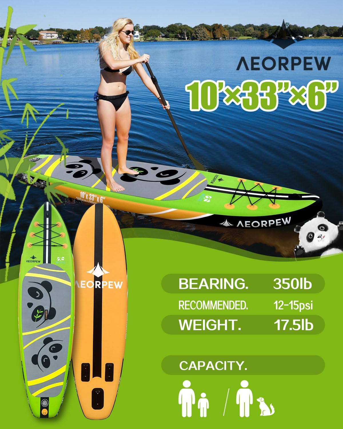Aeorpew Tavola da Paddle Gonfiabile 3m - immagine 2