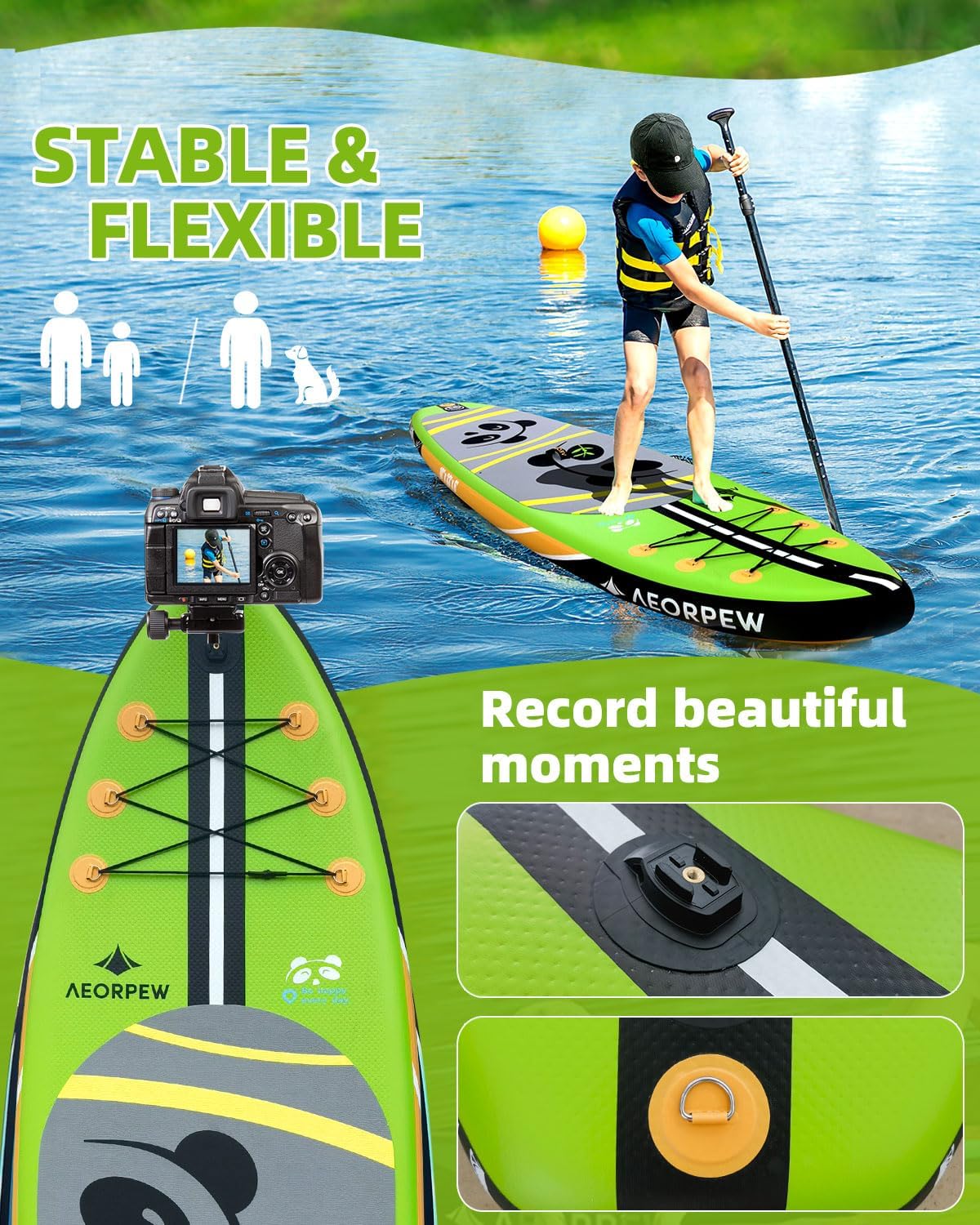 Aeorpew Tavola da Paddle Gonfiabile 3m - immagine 5