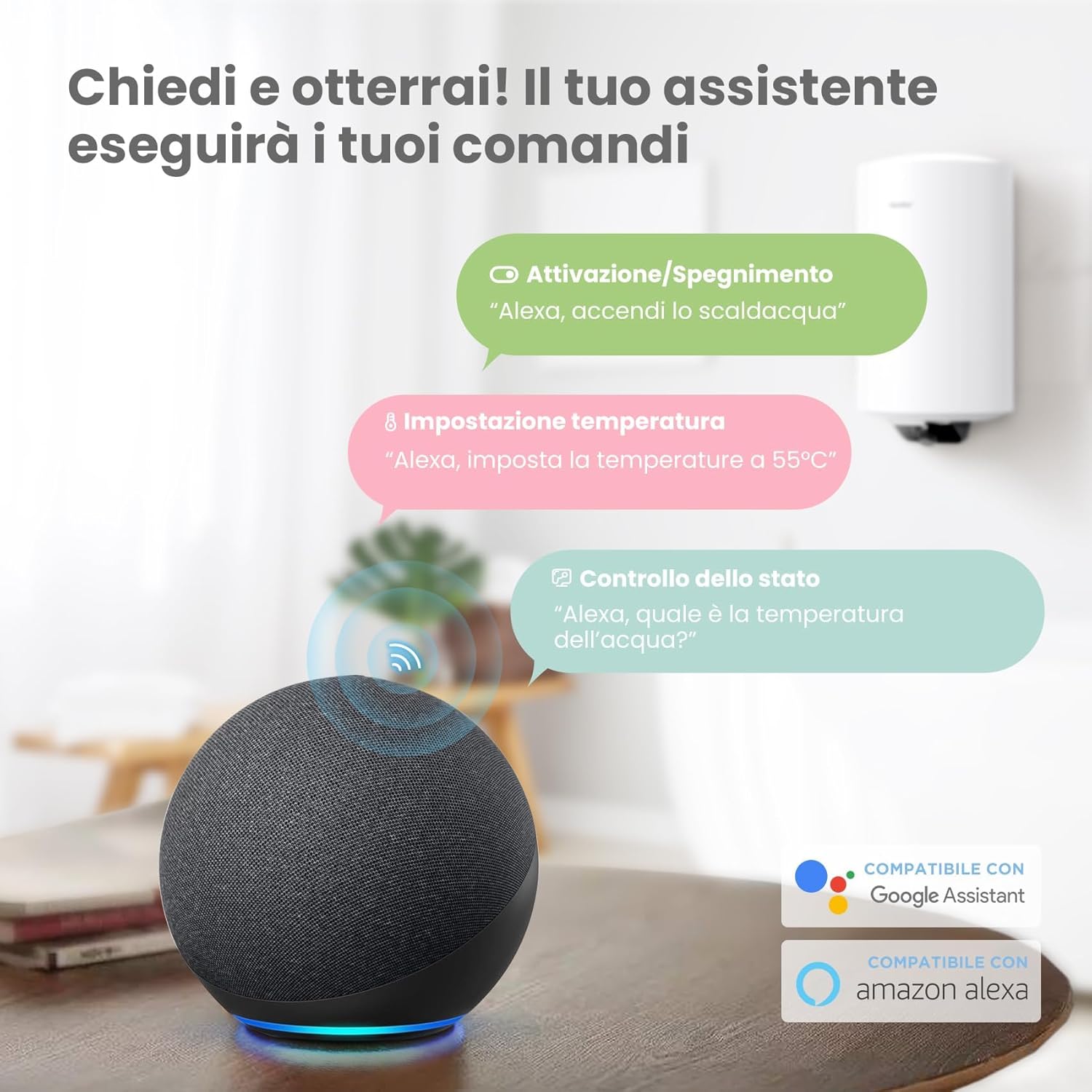 Comfee' D50-15EFG Scaldabagno Elettrico Murale 50 L - immagine 5