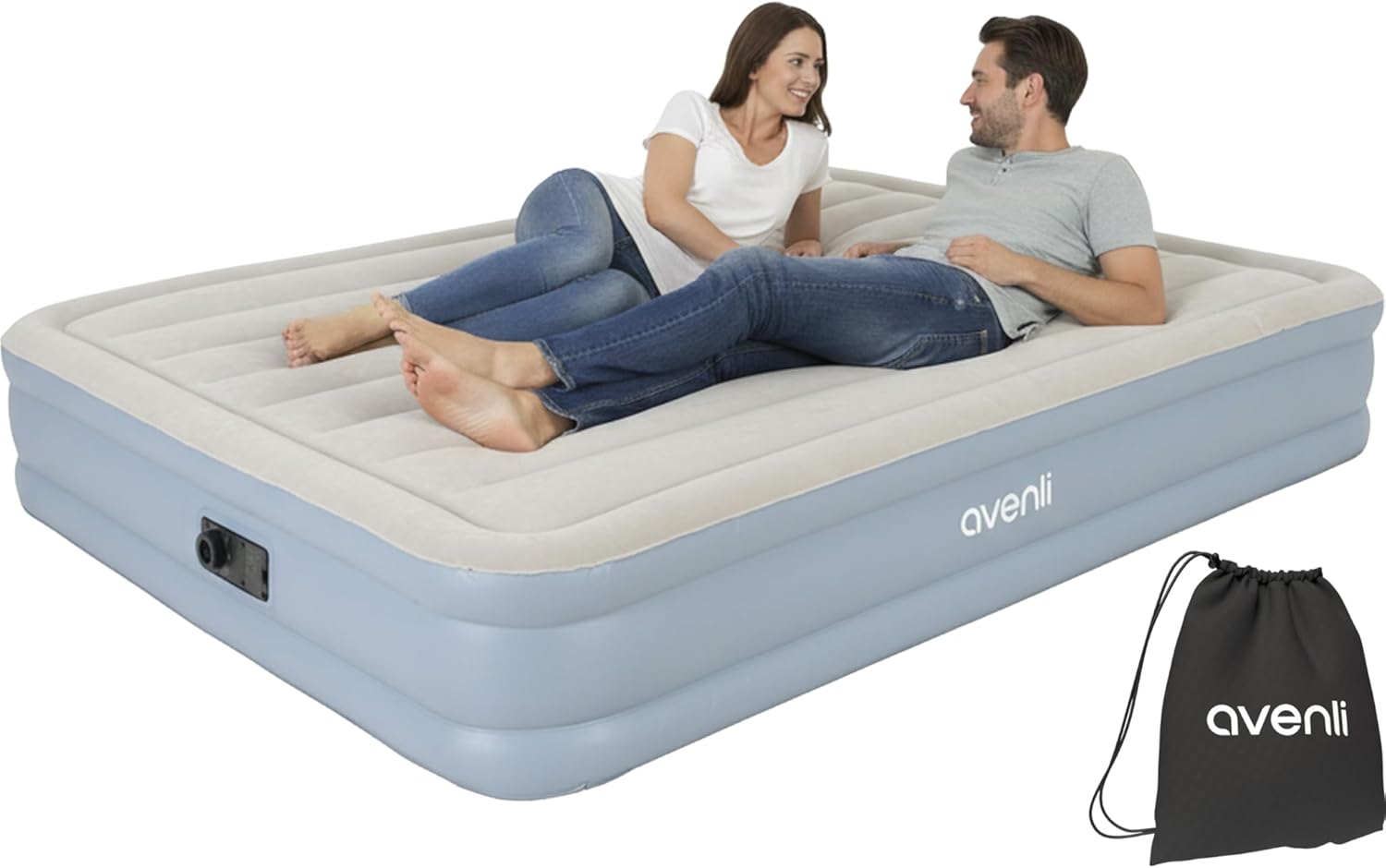 Avenli Materasso Gonfiabile Matrimoniale 203x152x33cm - immagine 1