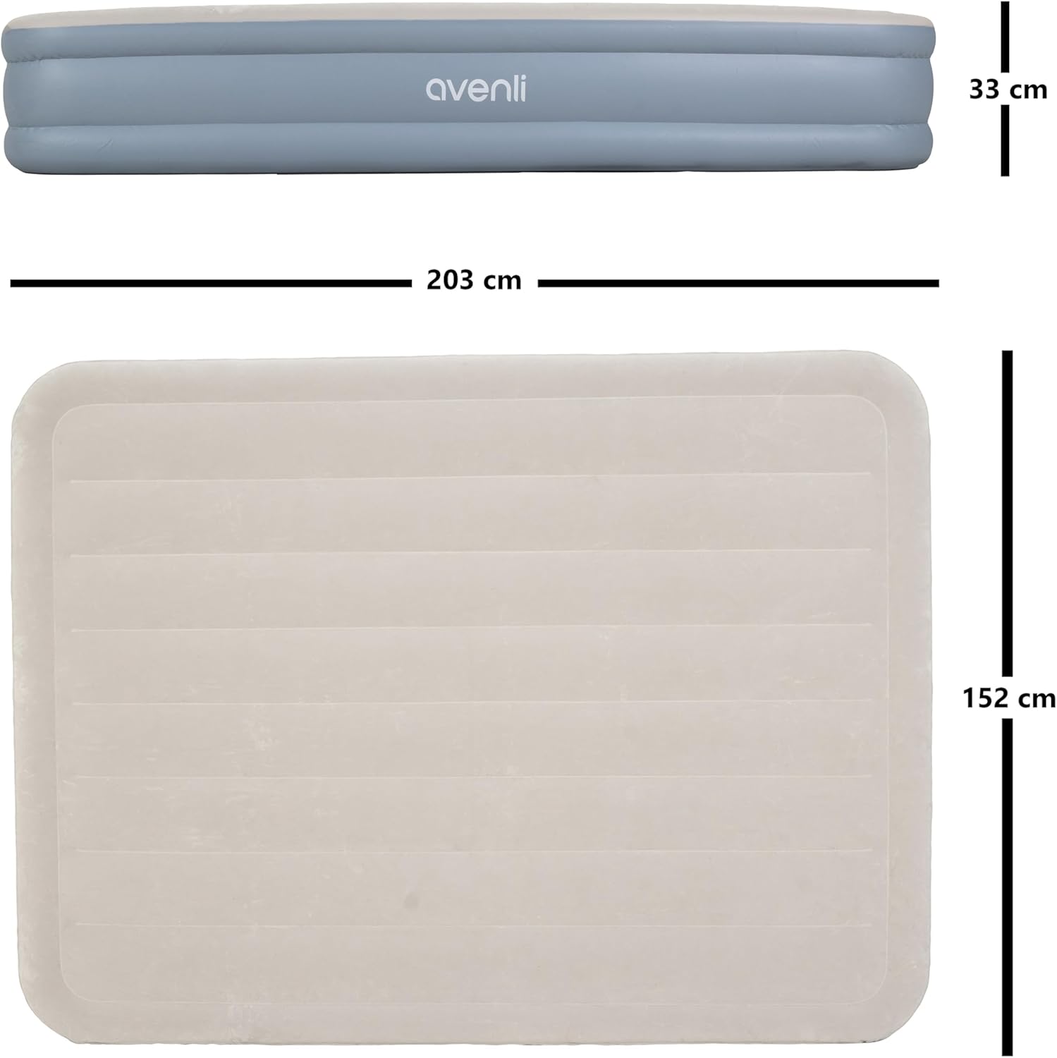 Avenli Materasso Gonfiabile Matrimoniale 203x152x33cm - immagine 3