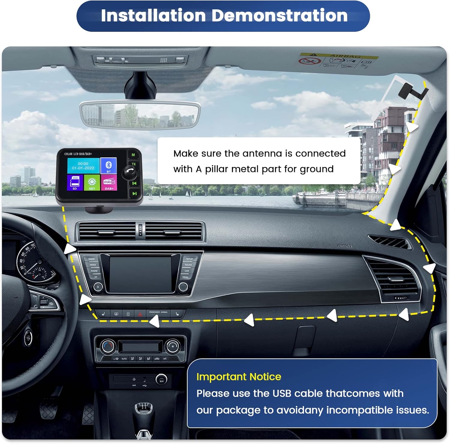 Hikity Radio DAB/DAB+ Portatile con Display LCD 2,4" - immagine 5