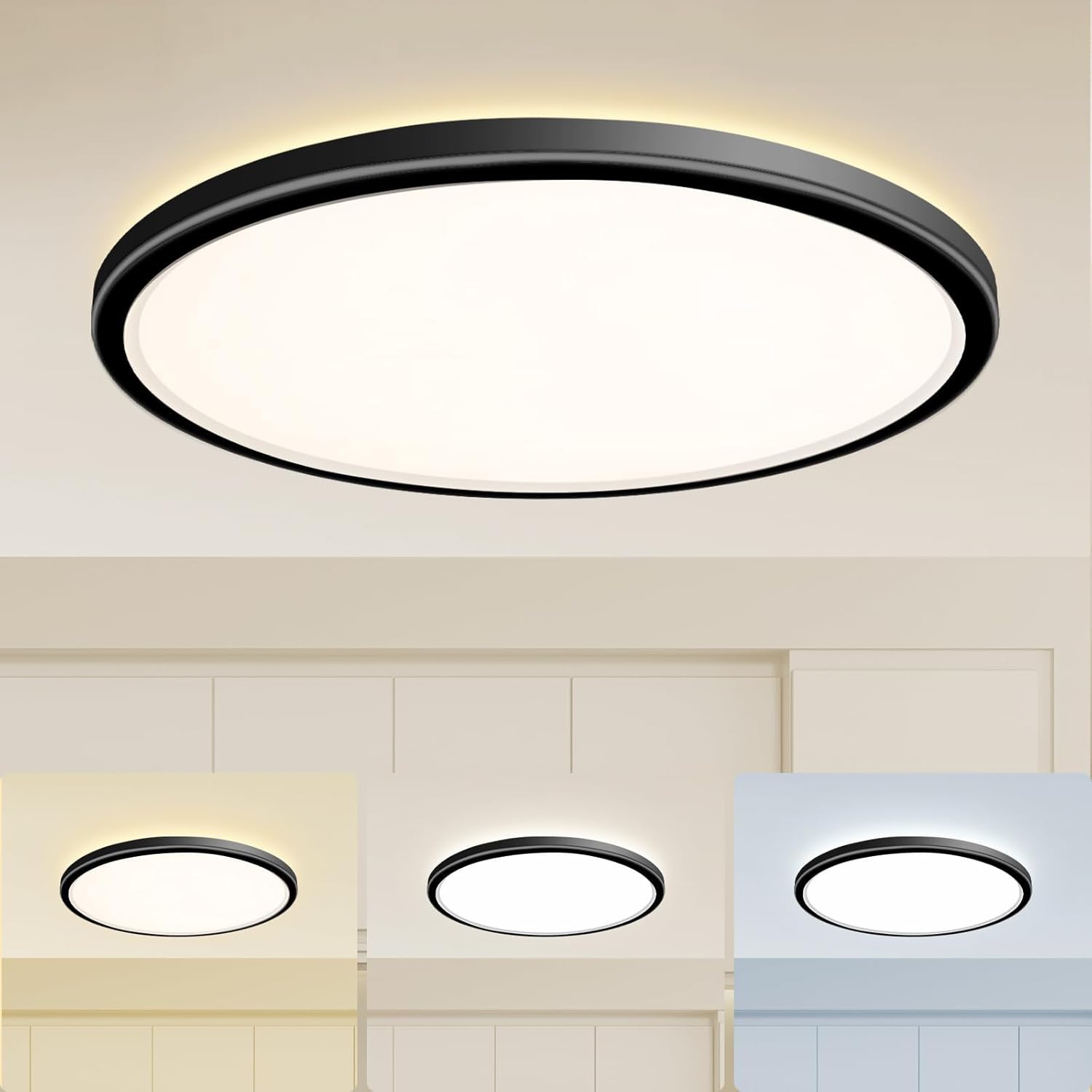 Slochi Plafoniera LED Soffitto Ø49cm Impermeabile IP44 - immagine 1