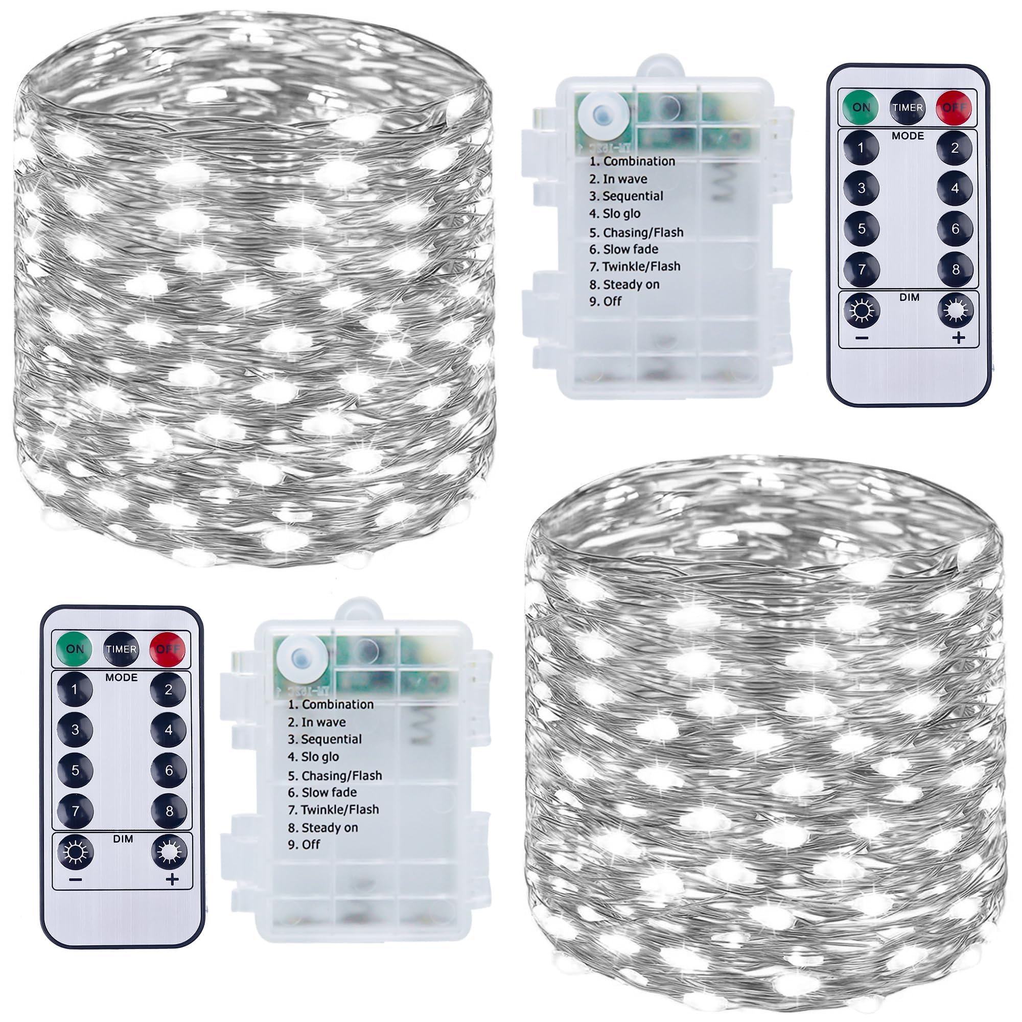 Sunnow Stringa Luci LED 10M 100LED [2 Pezzi]