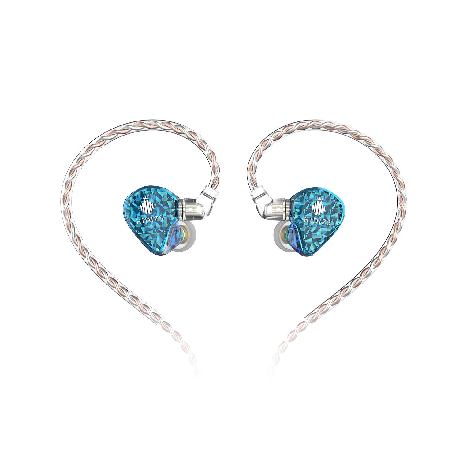 Hidizs MS2 Auricolari HiFi Ibridi Dual Driver, Blu
