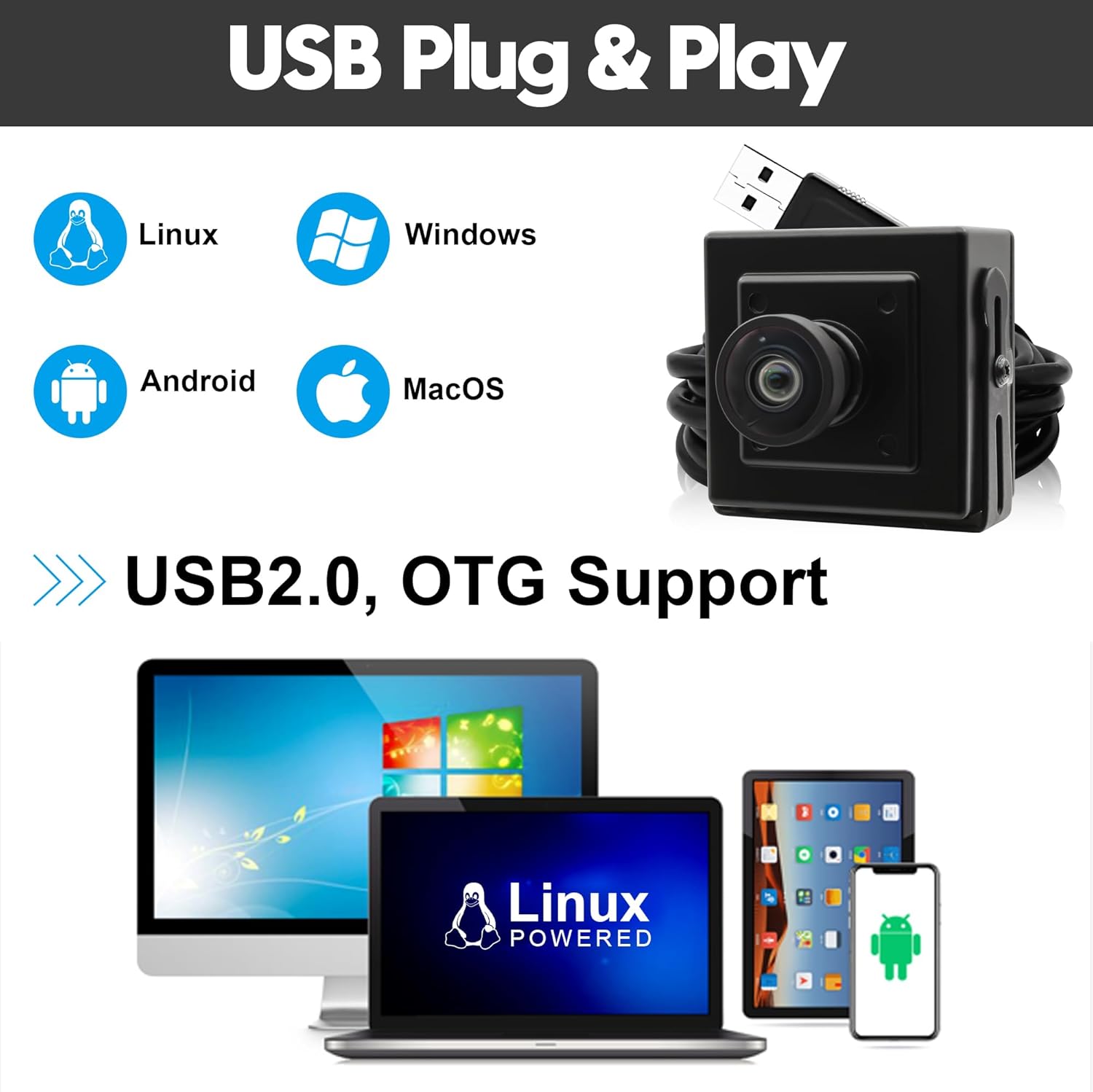 Svpro 5MP 30FPS USB Camera Grandangolare per Computer - immagine 7