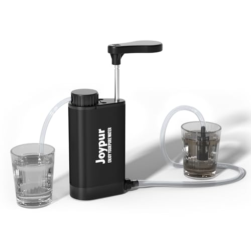 Joypur Filtro Acqua Portatile per Sopravvivenza, Nero