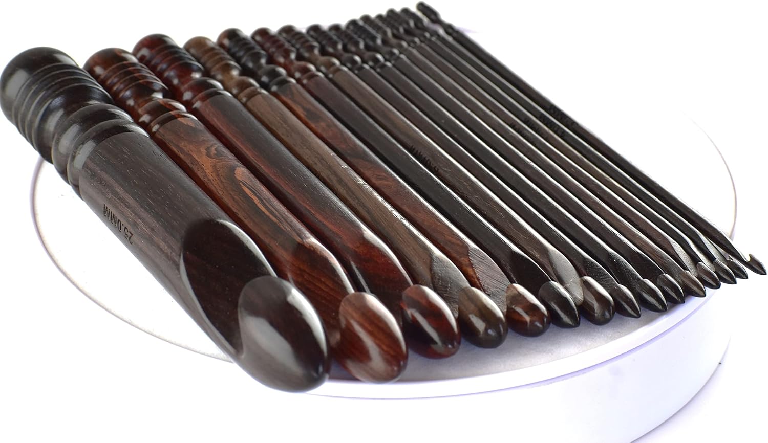 Set 15 Uncinetti in Legno con Ciotola Filato (3,5-25mm) - immagine 8