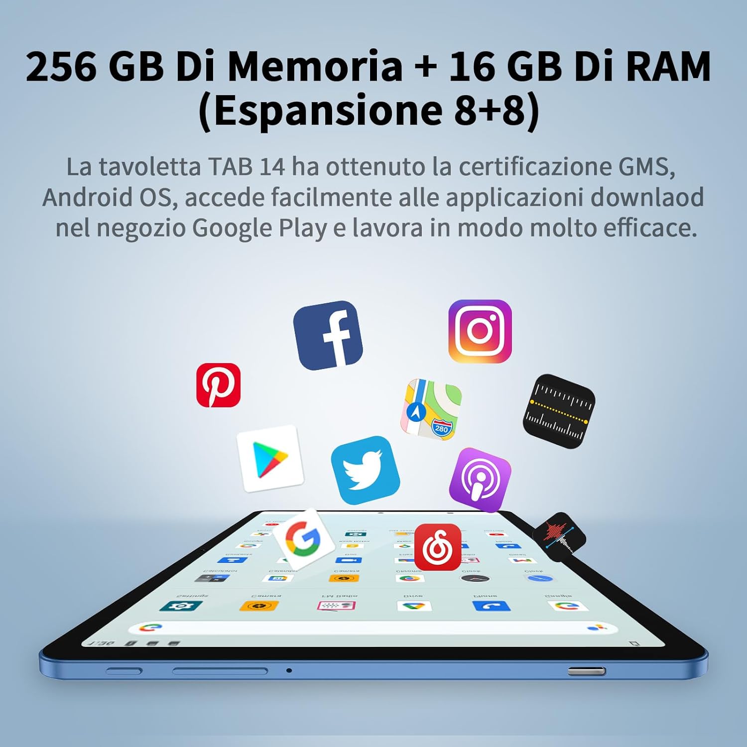 Vasoun Tablet Android 10.4" con 256GB Storage - immagine 5