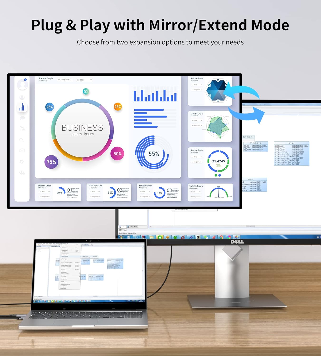 Cavo DisplayPort a USB-C 4K 60Hz 2m - immagine 5