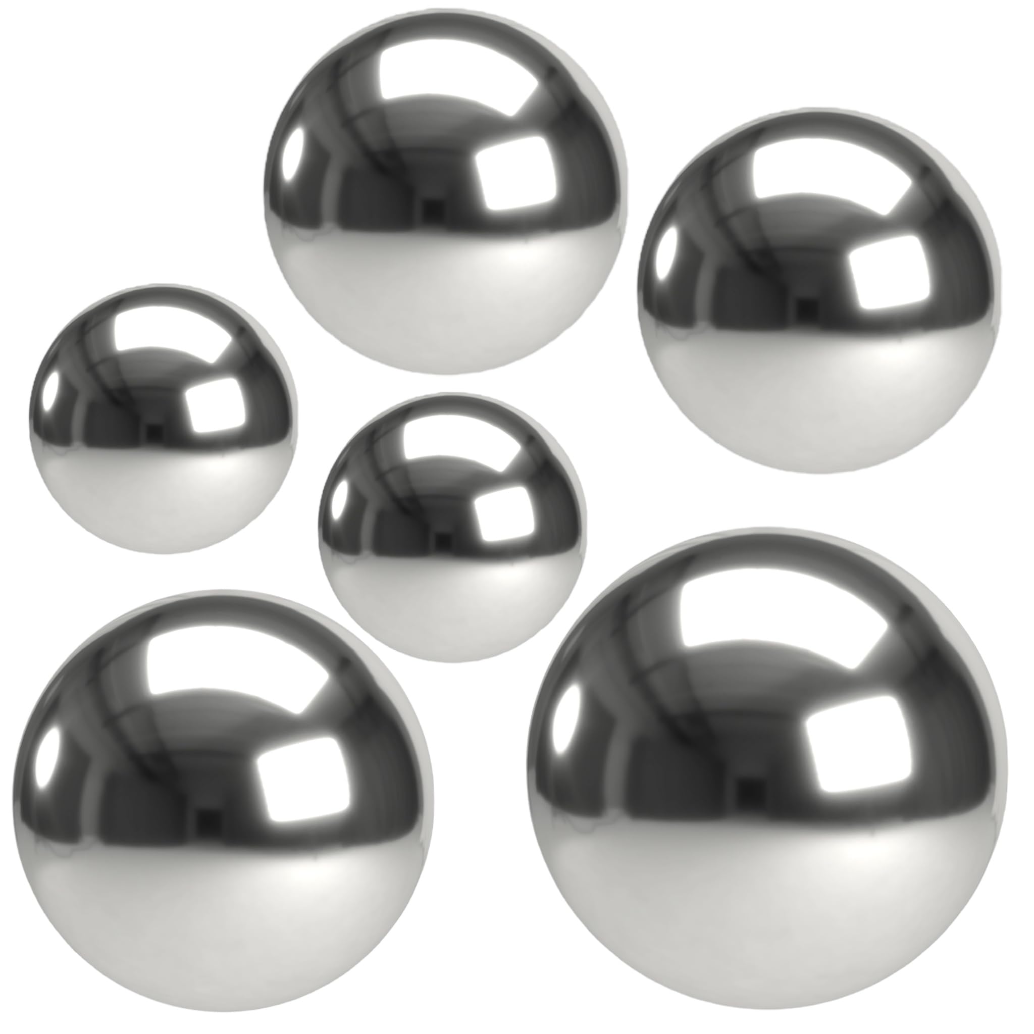 Mijoma Set Squisito di Sfere a Specchio Argentate