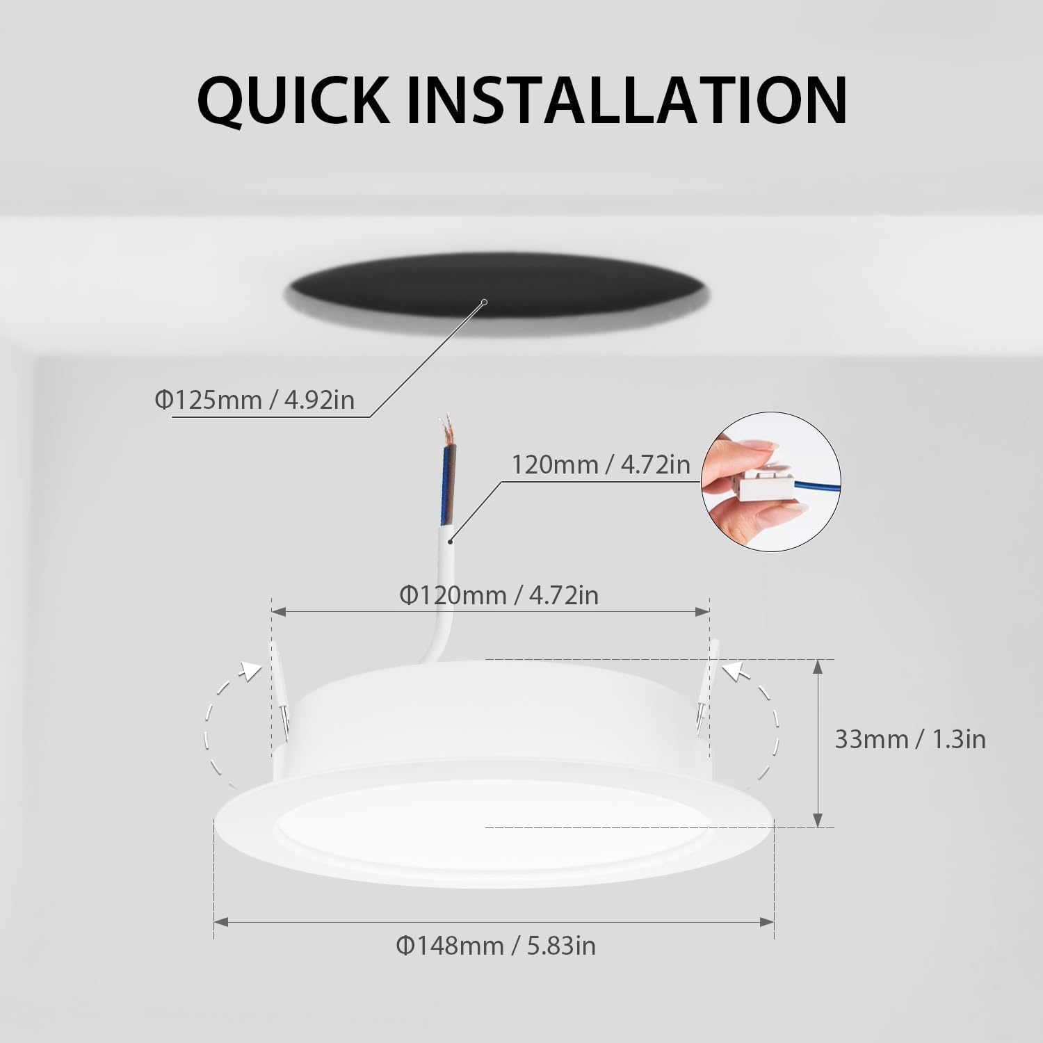 Lvwit Faretti LED da Incasso 12W 1320 Lumen (Set di 6) - immagine 3