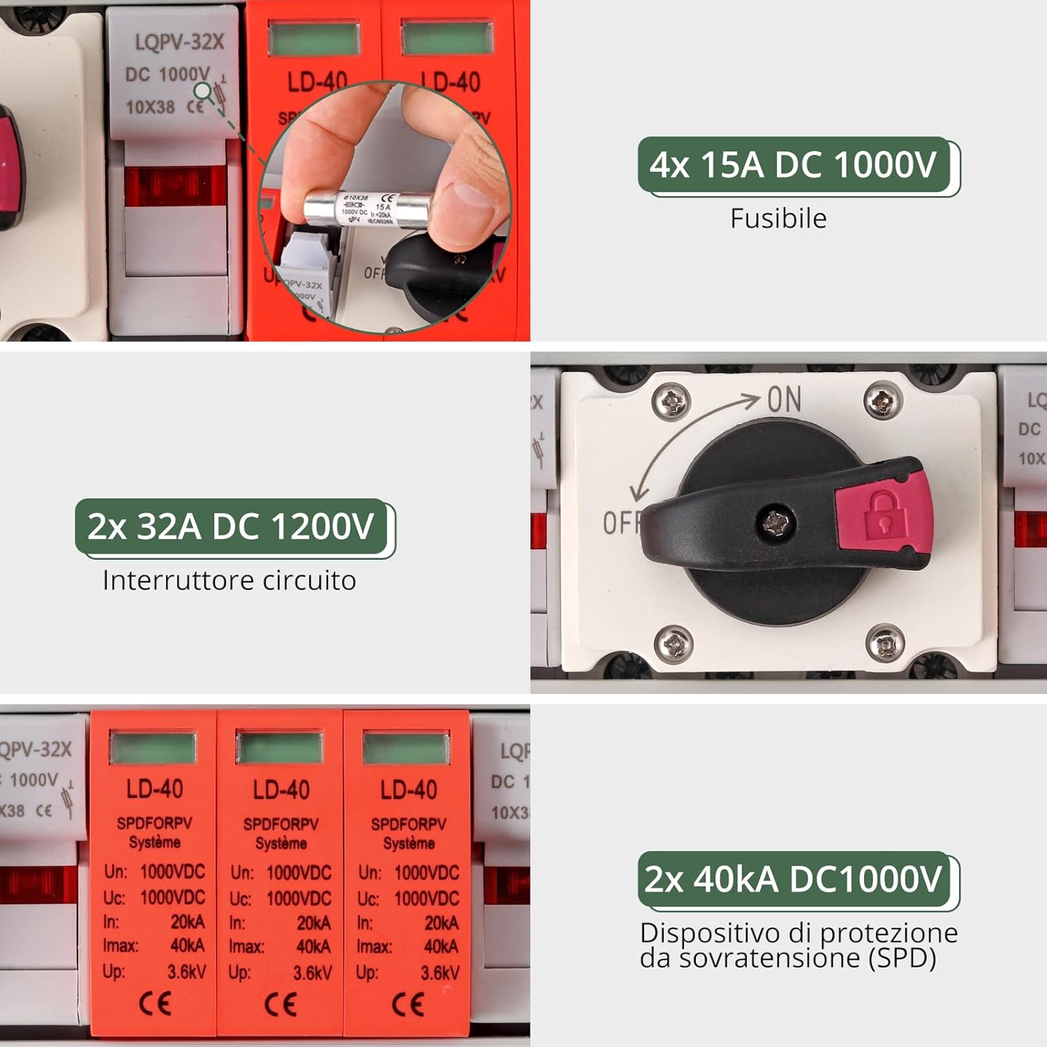 Eypins Scatola di Collegamento Solare PV DC 1000V - immagine 4