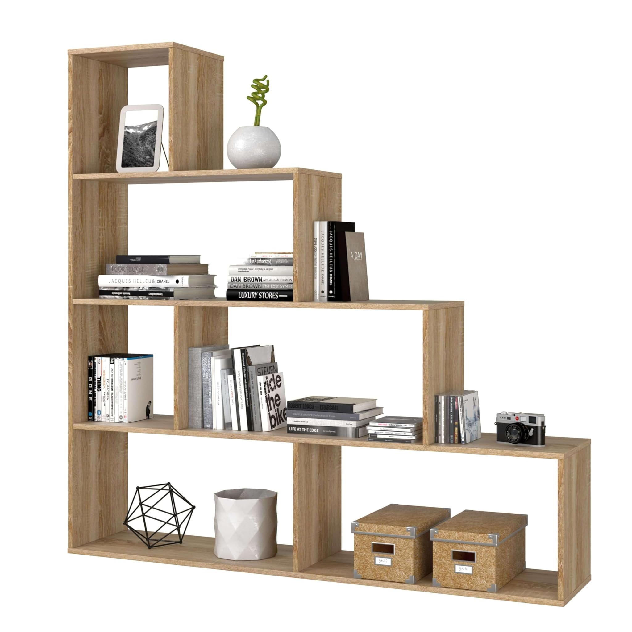 Fores Diseño Kafka S01 Libreria Divisorio Rovere Spazzolato