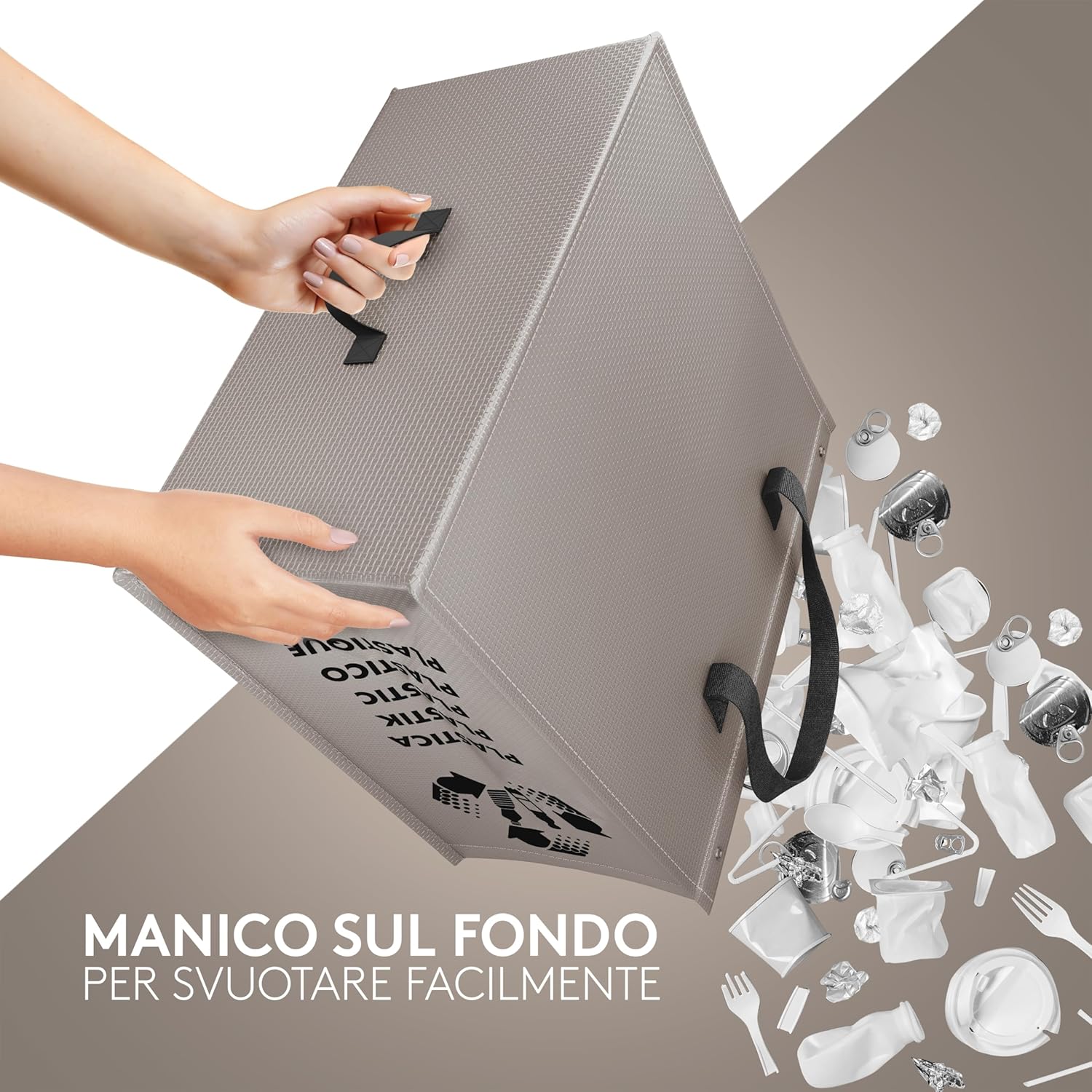 Ptms® Borse Raccolta Differenziata con Coperchio, 3 Bidoni - immagine 6