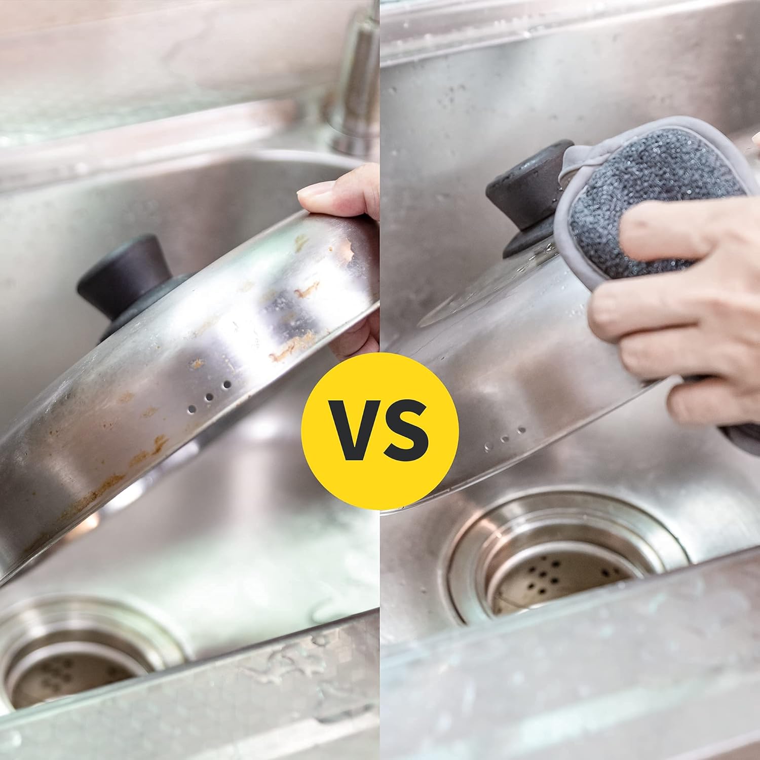 Spugna Piatti Lavabile Cucina AntiGraffio - 6 Pezzi - immagine 4