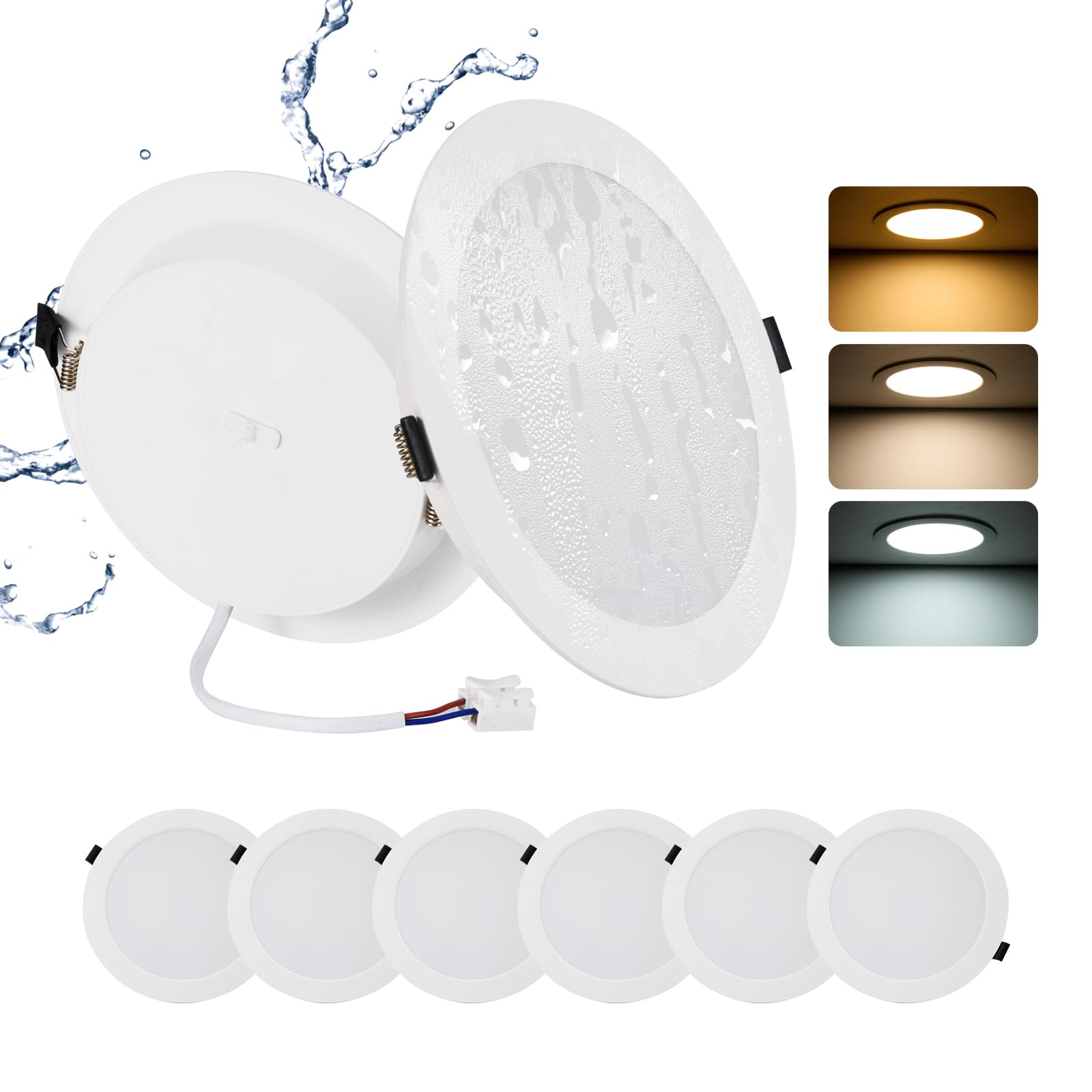 Grebeam Faretti LED Incasso Cartongesso 24W 6 Pezzi