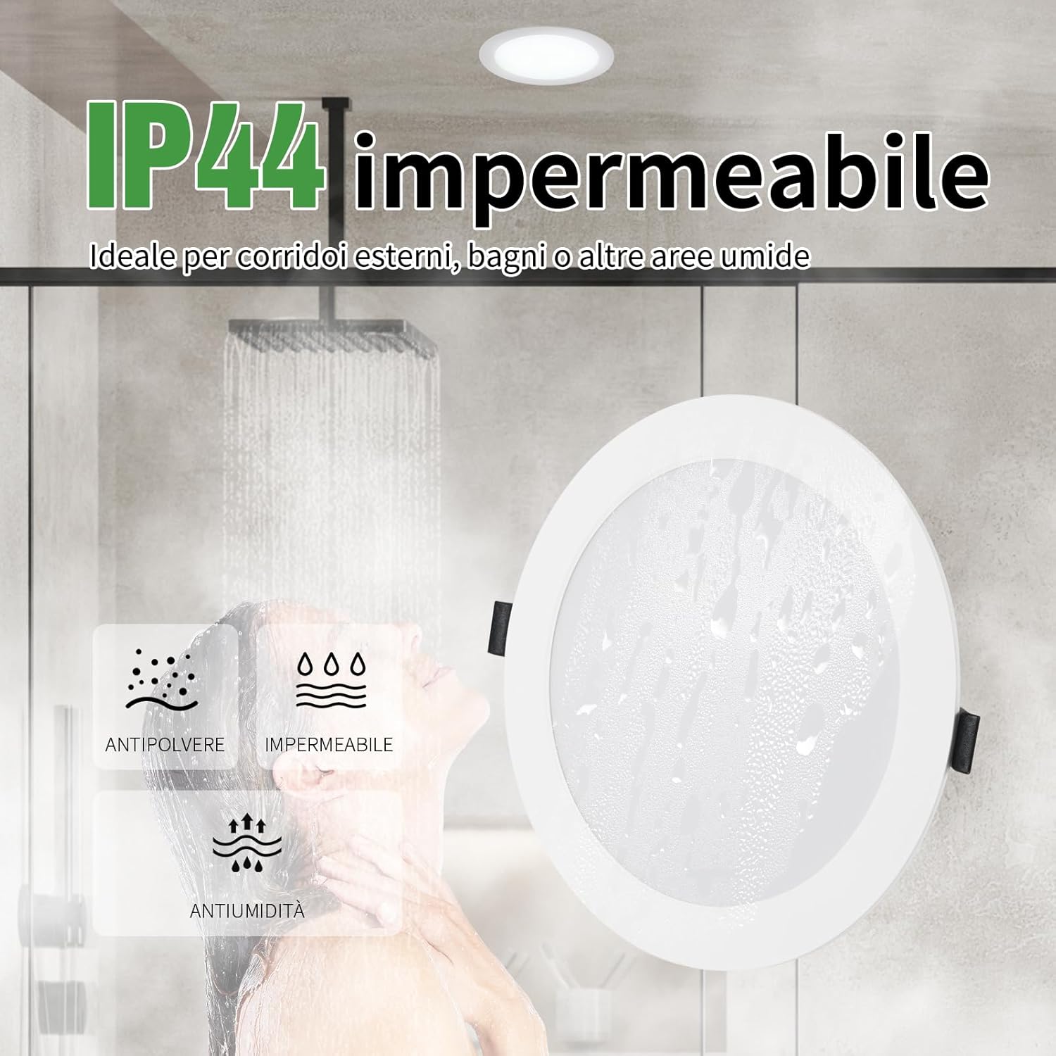 Grebeam Faretti LED Incasso Cartongesso 24W 6 Pezzi - immagine 3