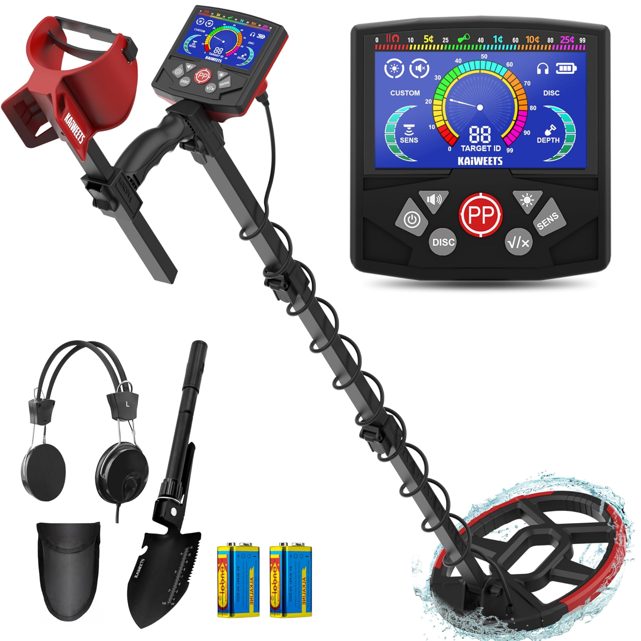 Kaiweets Metal Detector Professionale IP68 con Chip DSP