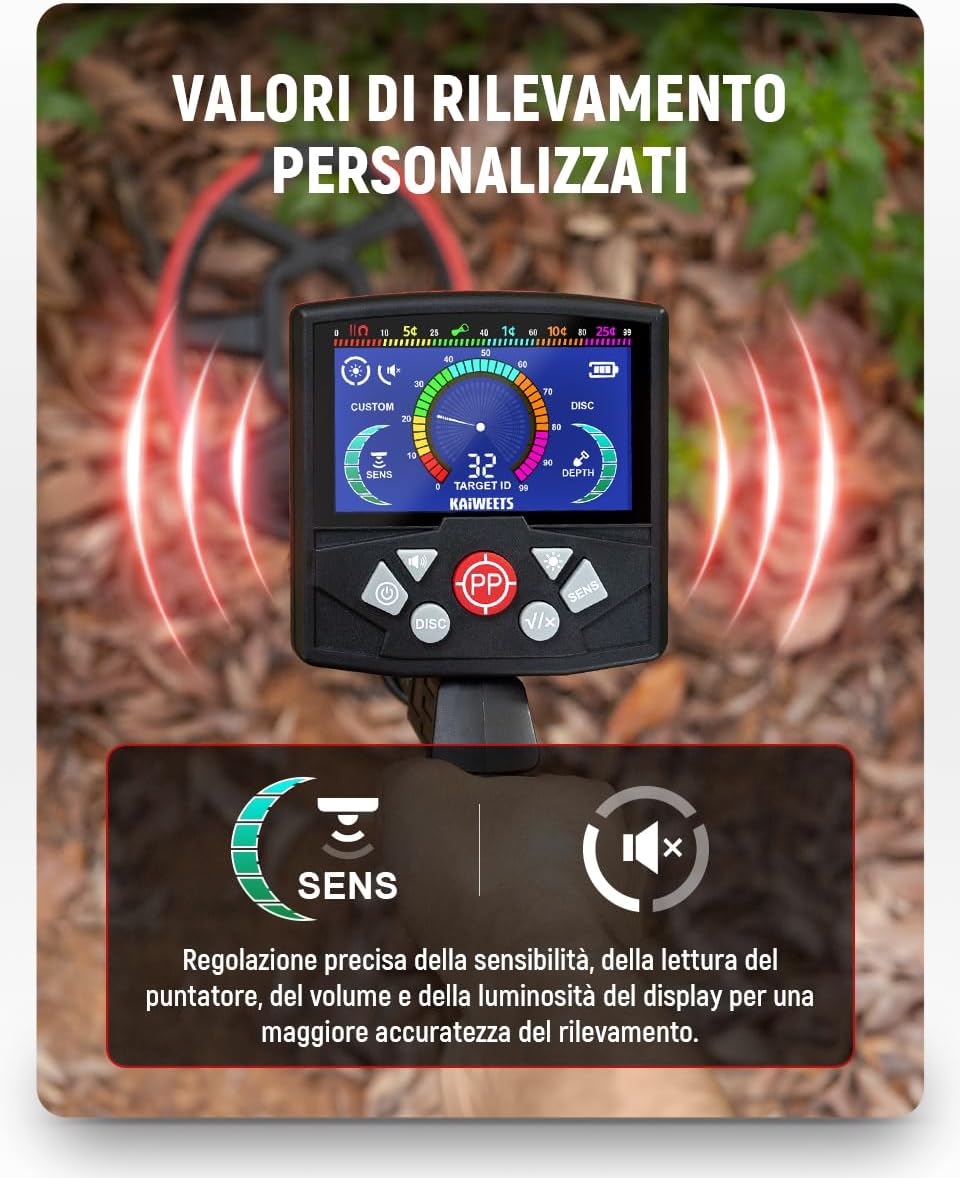 Kaiweets Metal Detector Professionale IP68 con Chip DSP - immagine 6