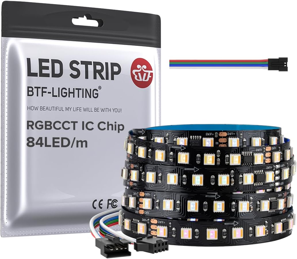 Btf-lighting WS2805 RGBCCT Striscia LED 5m - immagine 1