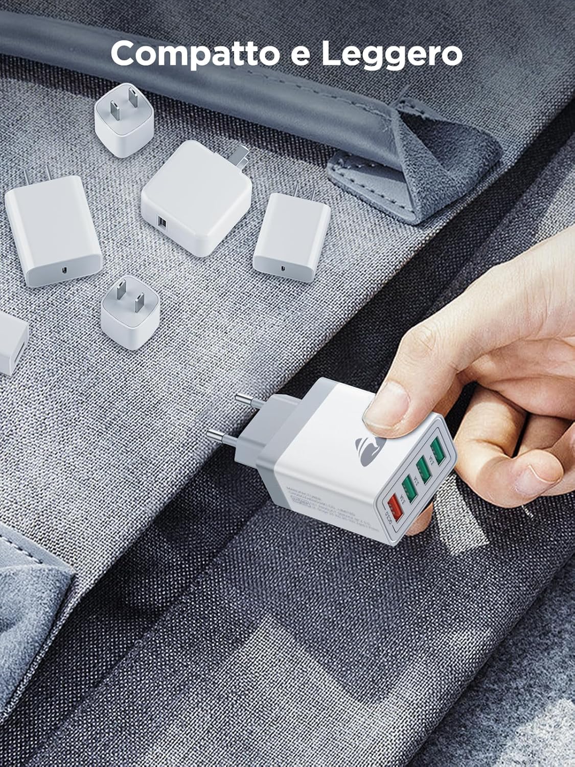 Caricatore USB da Muro 33W QC 3.0 4 Porte - immagine 7