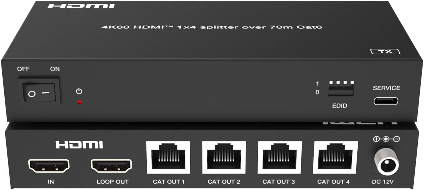 Feintech SX430 HDMI 2.0 Splitter 1 in 4 Out + Loopthrough - immagine 4