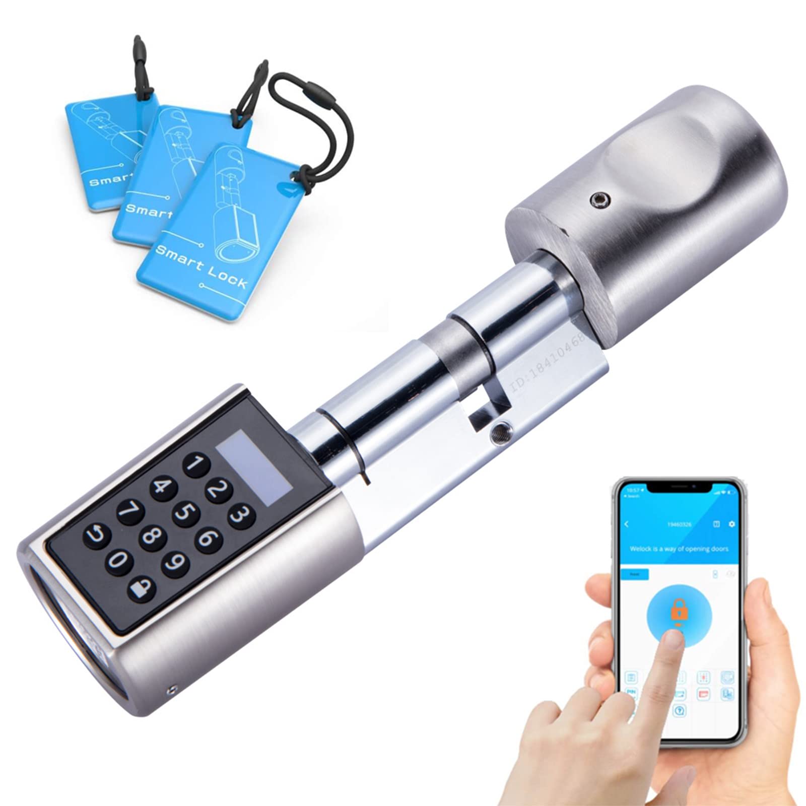 Ruilon Serratura Elettronica Smartlock, Argento