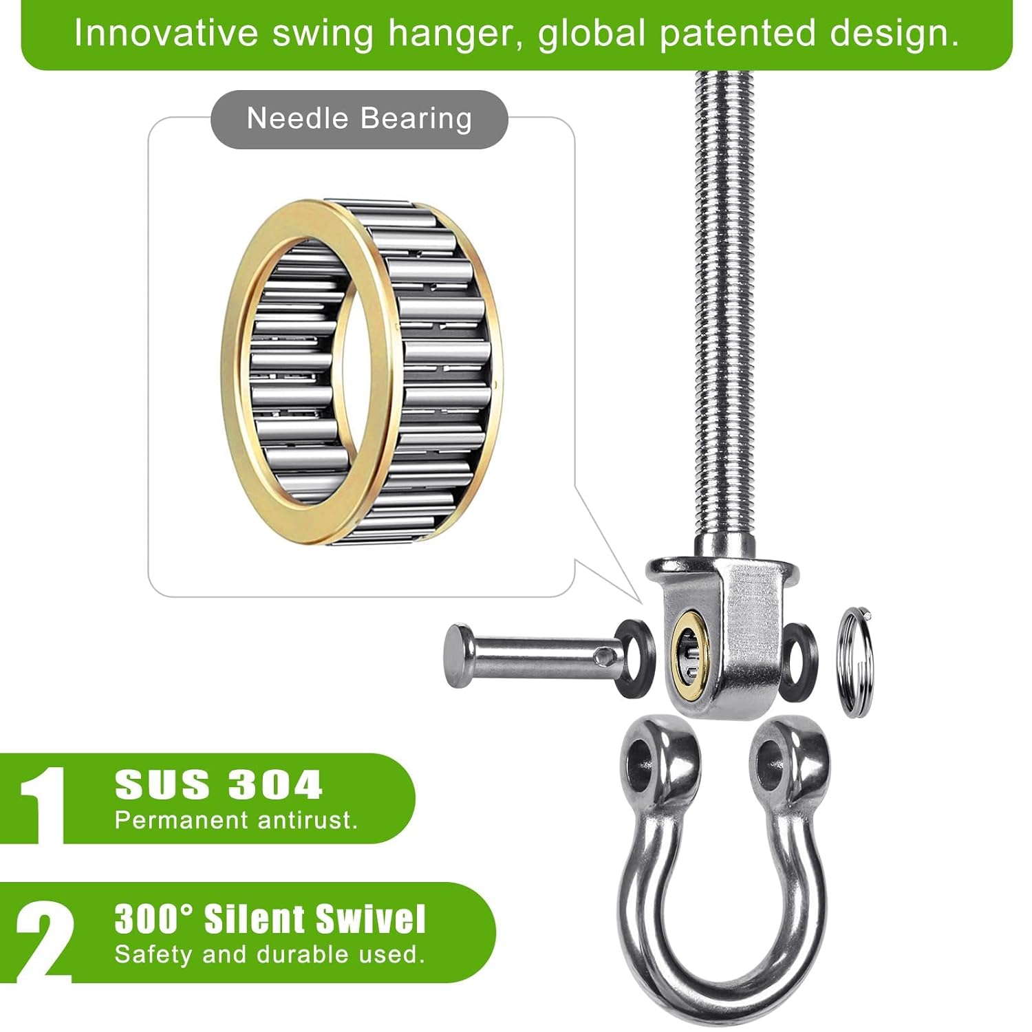 Benelabel 6 Ganci per Altalena Resistenti 1500lb - immagine 4