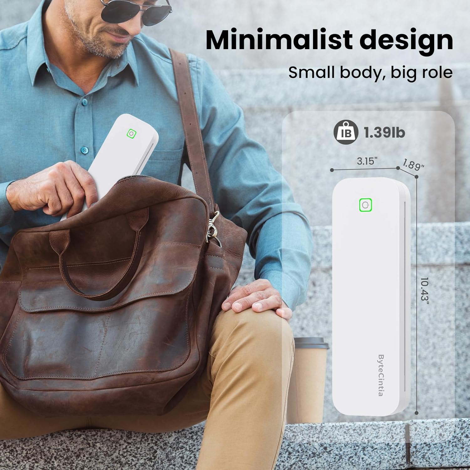 Bytecintia Stampante Portatile Termica A4 Inkless - immagine 2