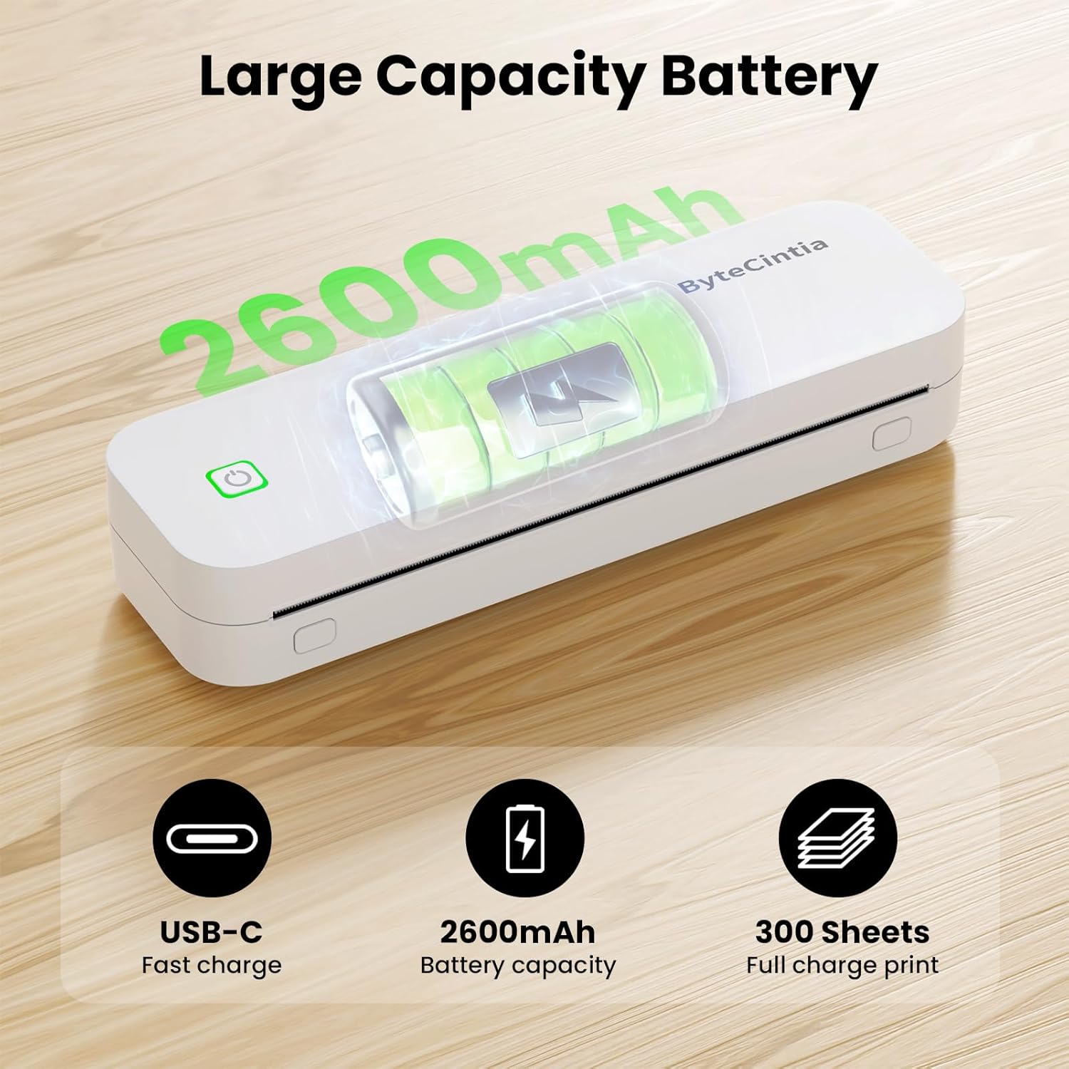 Bytecintia Stampante Portatile Termica A4 Inkless - immagine 6