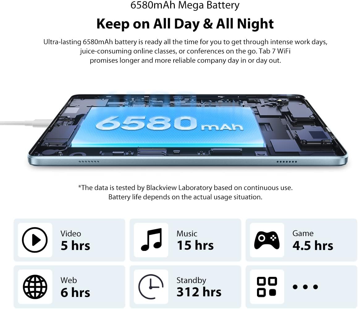 Blackview Tab 7 - Tablet Android 12 HD+ 10.1'' Grigio - immagine 7