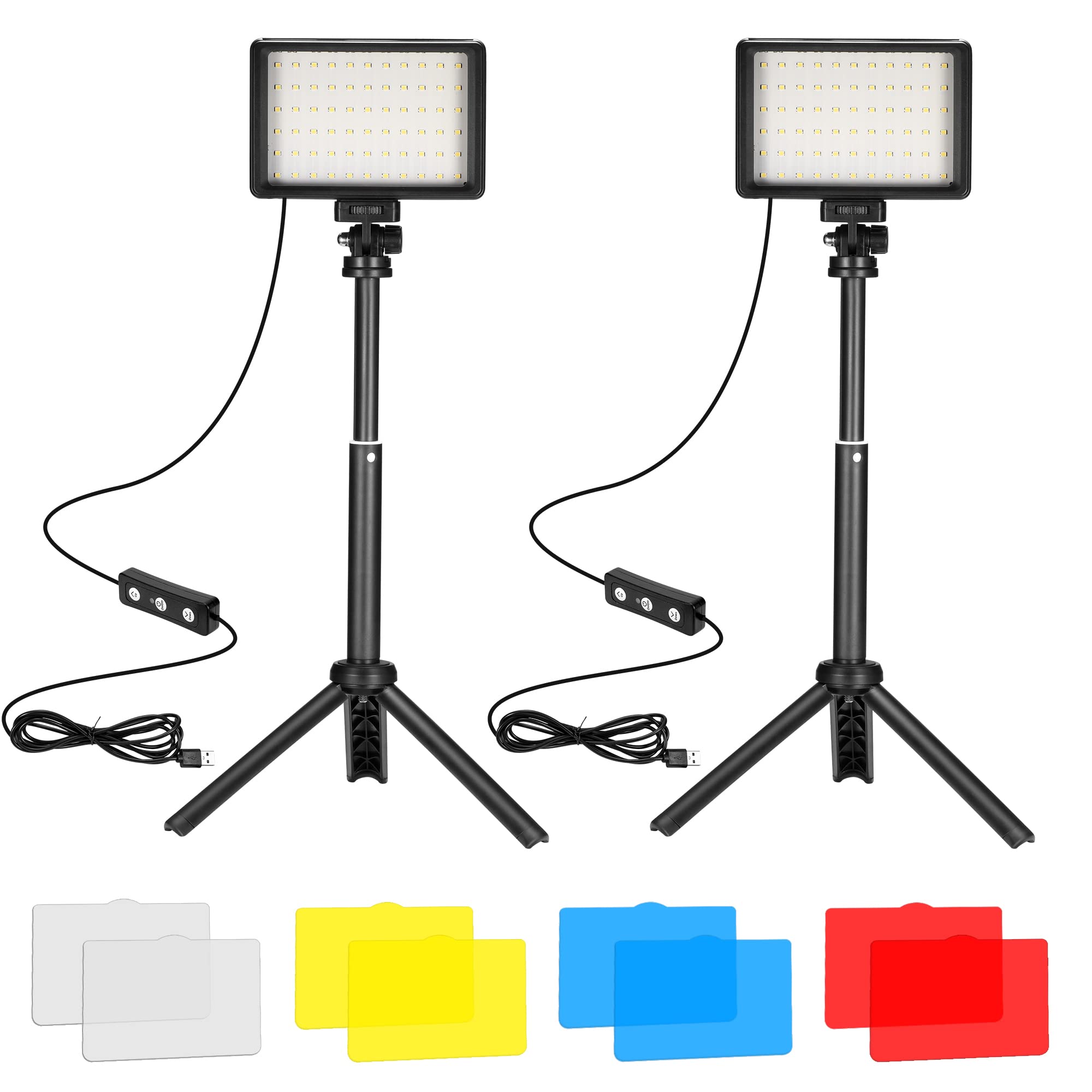 Ci-fotto LED Luce Video 2-Pack 5600K Dimmerabile