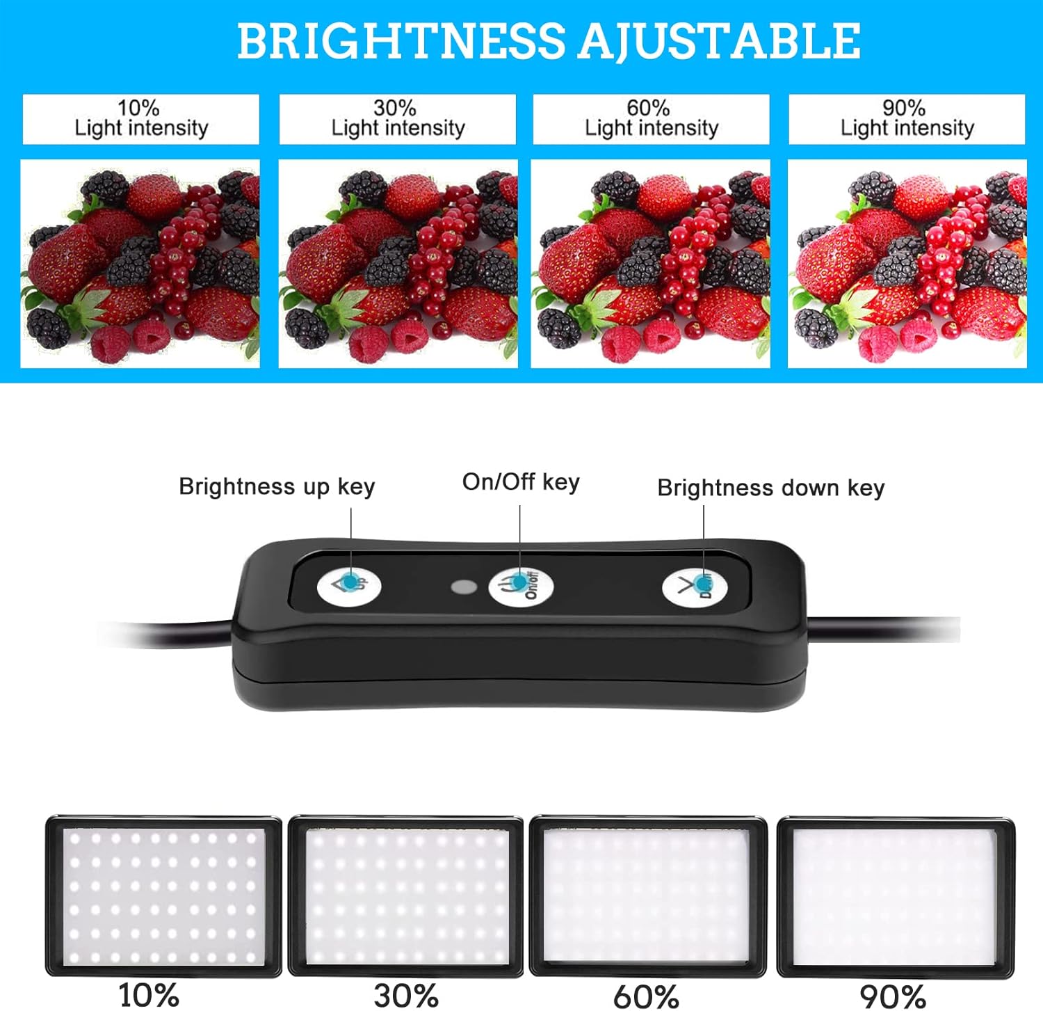Ci-fotto LED Luce Video 2-Pack 5600K Dimmerabile - immagine 6