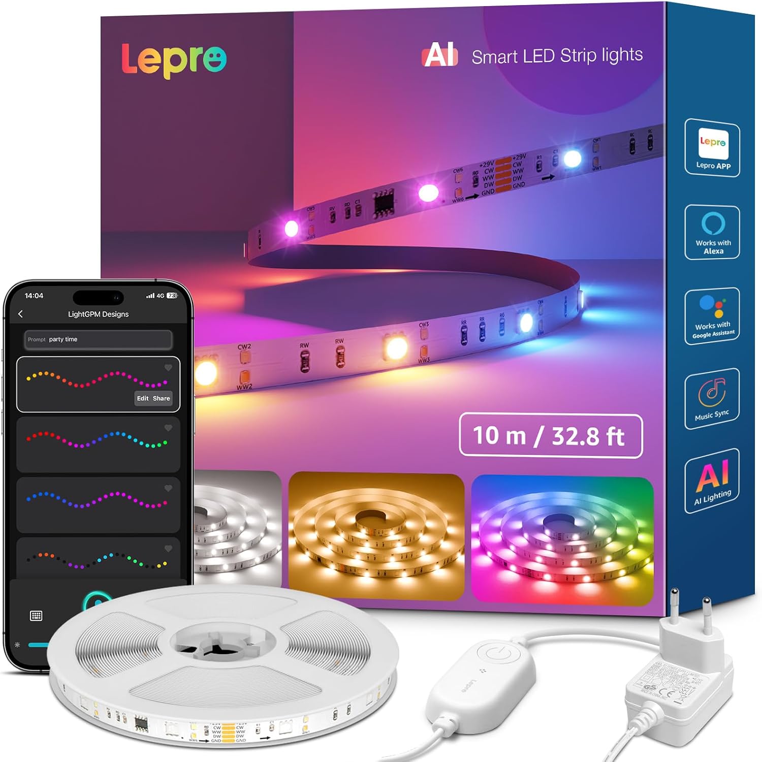 Lepro S2 AI Smart Striscia LED 10M - immagine 1