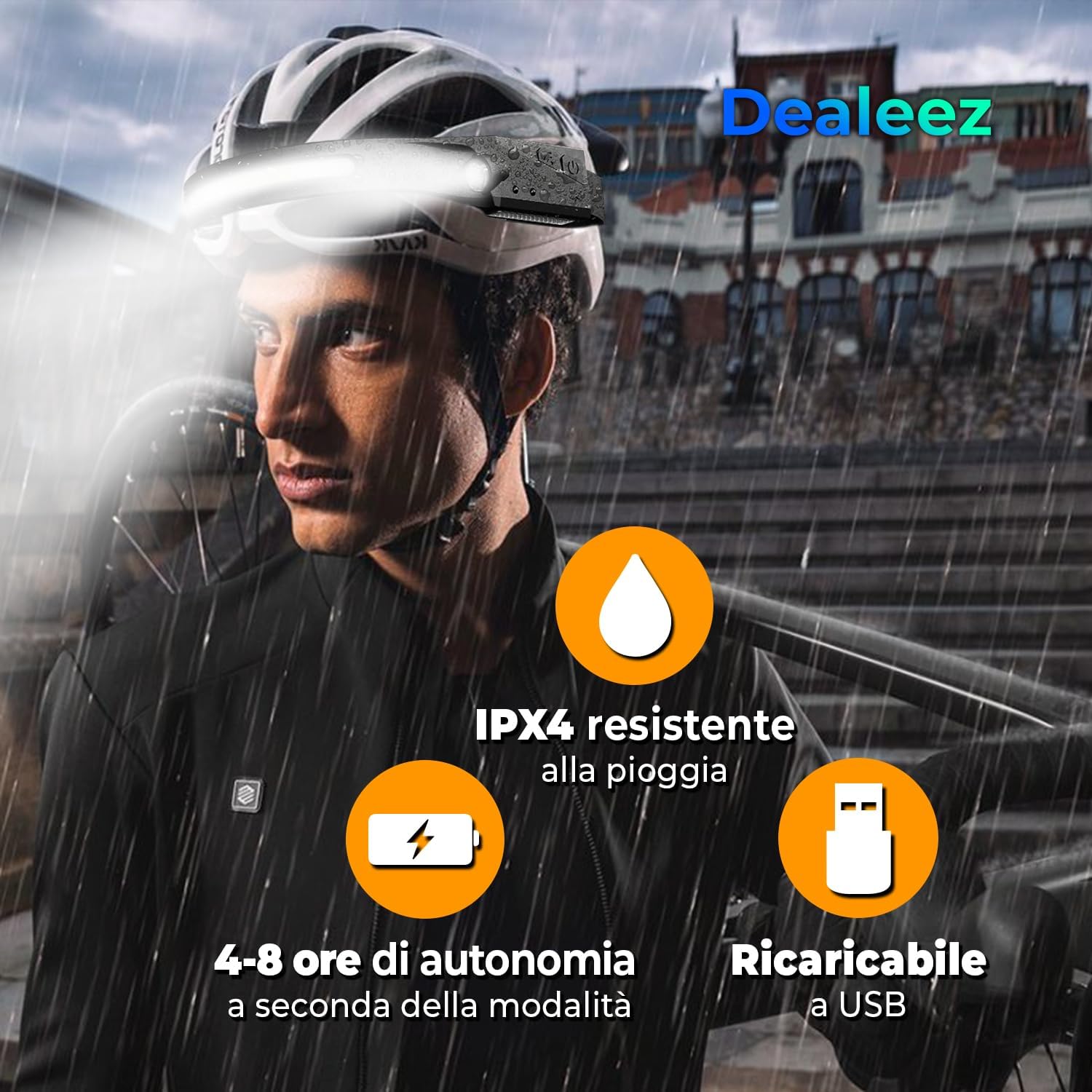 Torcia Frontale Led Ricaricabile USB - Set di 2 - immagine 4