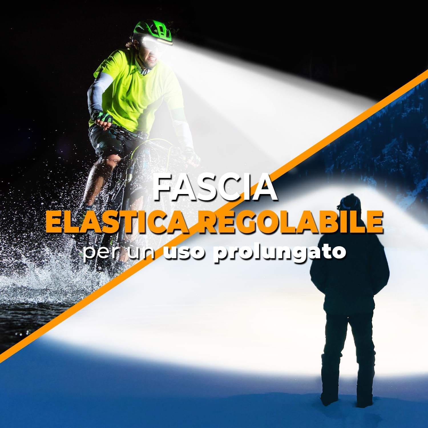 Torcia Frontale Led Ricaricabile USB - Set di 2 - immagine 5