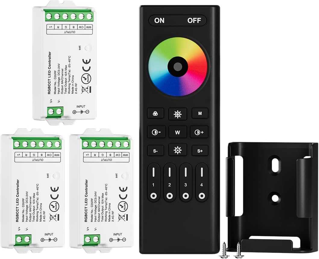 Btf-lighting Kit Telecomando RF RGBCCT 4 Zone - immagine 1