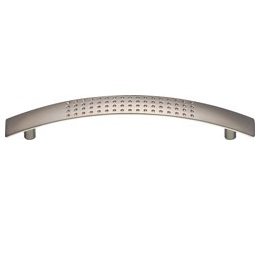 20 x Brushed Steel Bow Dimpled Kitchen Door Handles 128mm hole centres by ap office solutions ltd