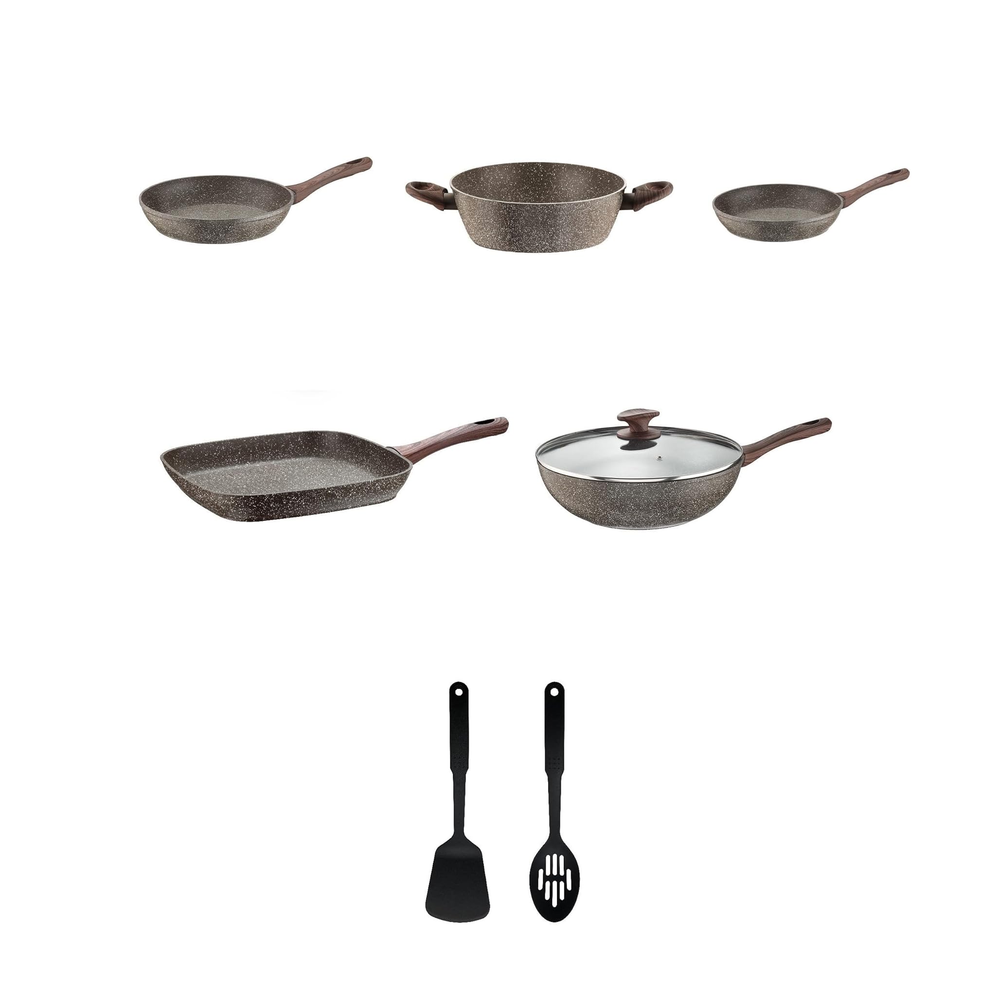 Pintinox Set 8 Padelle Alluminio Natura Antiaderente