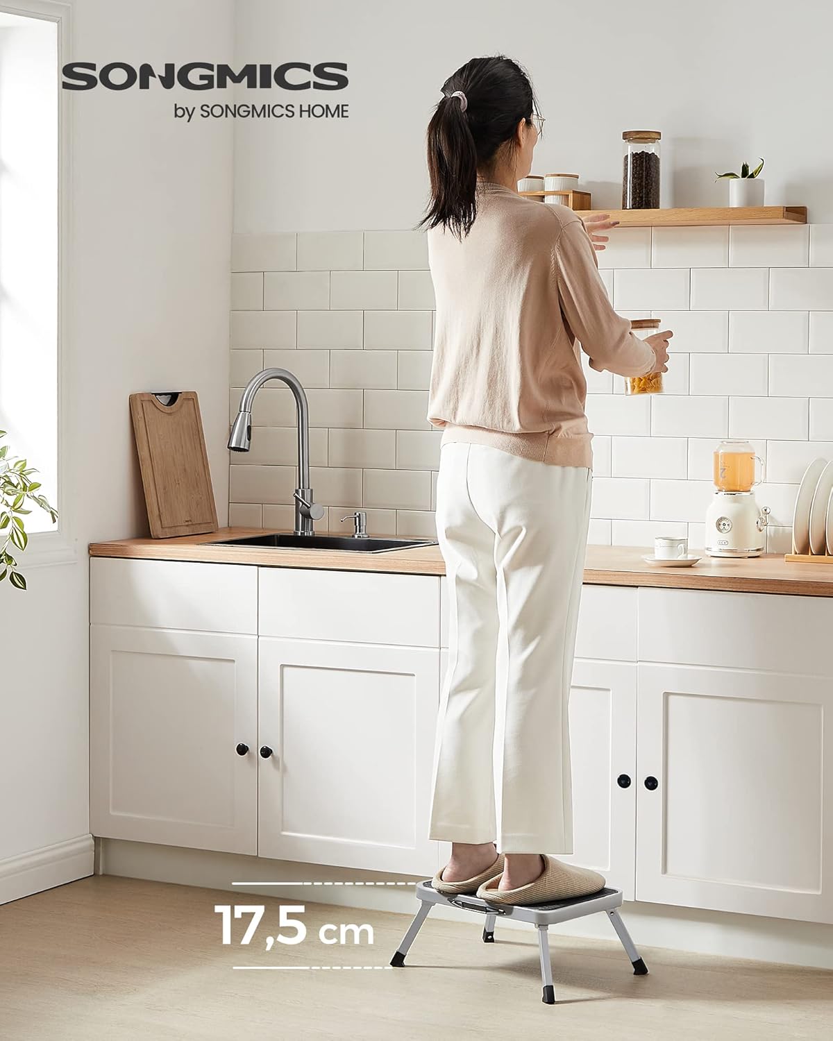 Songmics Scaletta Pieghevole in Acciaio 150kg - immagine 2