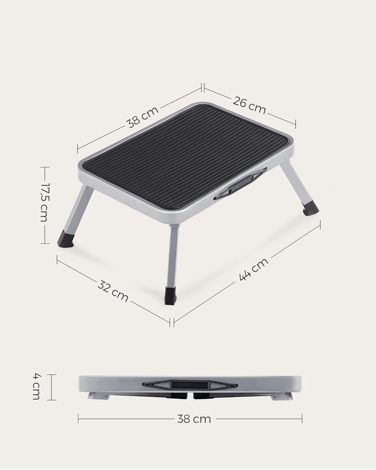 Songmics Scaletta Pieghevole in Acciaio 150kg - immagine 7
