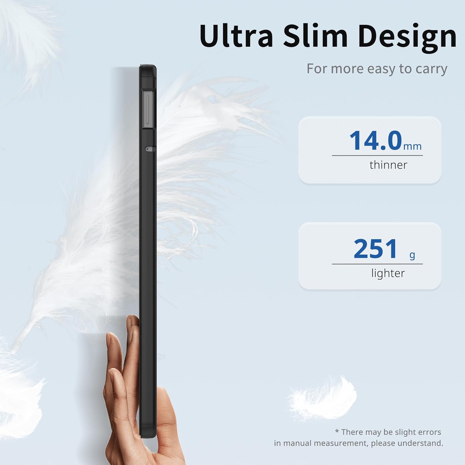 Easyacc Custodia Cover per Xiaomi Redmi Pad 2 11 Pollici, Nero - immagine 3