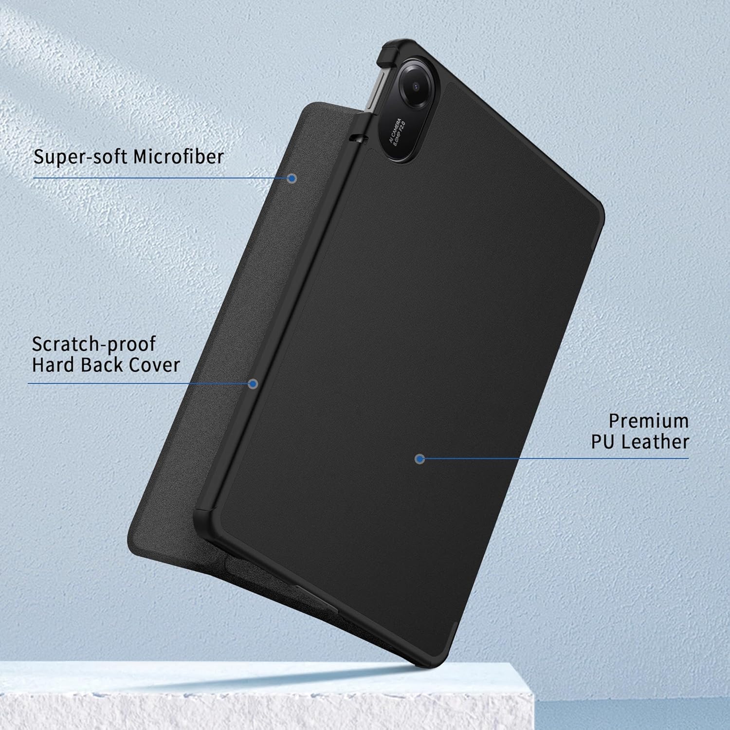 Easyacc Custodia Cover per Xiaomi Redmi Pad 2 11 Pollici, Nero - immagine 4