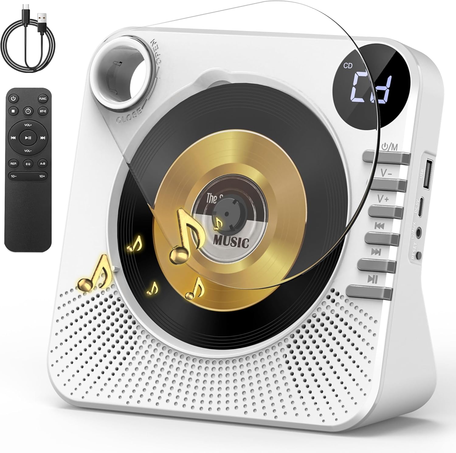 Greadio Lettore CD Portatile con Bluetooth 5.1 - immagine 1