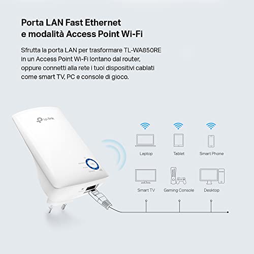 Tp-link TL-WA850RE Ripetitore Wireless Wifi Extender 300Mbps - immagine 5
